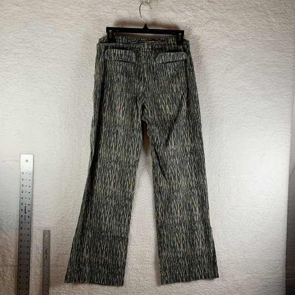 Peruvian Connection Pants‎ Women's 2 Ikat Print Tie Waist Straight Leg 7834 - Picture 2 of 8